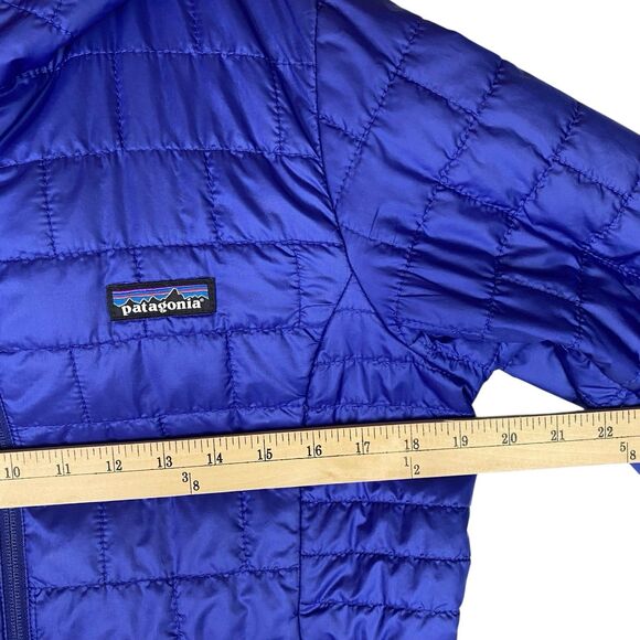 Patagonia Nano Puff Hoodie Womens M Cobalt Blue Primaloft Insulated Jacket 84227 - Picture 12 of 12